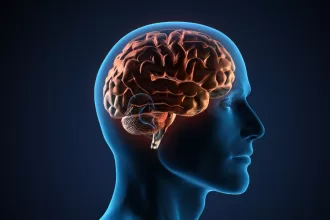 Medical illustration of a Brain Hemorrhage Shot treatment, showing the injection process for brain hemorrhage patients.